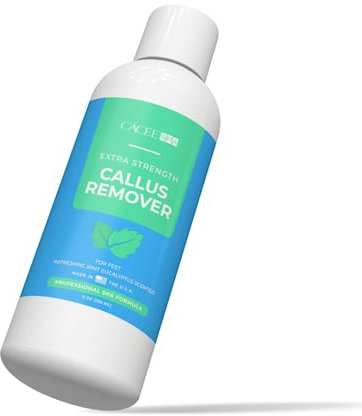 Cacee Callus Remover for Feet 8oz, Gel Formula with Mint Eucalyptus Scent, Works Great with Foot Scrubber, Foot File, or Pumice Stone, Callous or Corn Remover