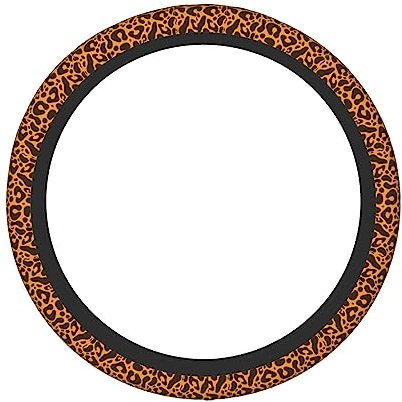 SJOAOAA Lenkradbezug mit Leopardenmuster, elastisch, rutschfest, Autozubehör für Damen