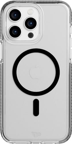 tech21 Evo Crystal case for iPhone 15 Pro Max - Compatible with MagSafe - Impact Protection Case - Graphite Black