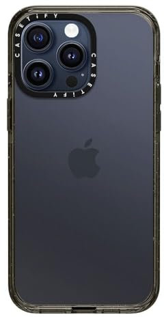 CASETiFY Impact Schutzhülle für iPhone 15 Pro Max [4X Falltest in Militärqualität, 2,5 m Fallschutz] – Transparentes Schwarz