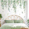 decalmile Pegatinas de Pared Hojas Verde Tropicales Vinilos Decorativos Plantas Colgantes Flores Adhesivos Pared Dormitorio Salón Oficina