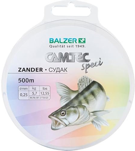 Balzer Angelschnur Zander Camtec SpeciLine - Zanderschnur monofil Sand-braun (0,30 mm / 400 m)