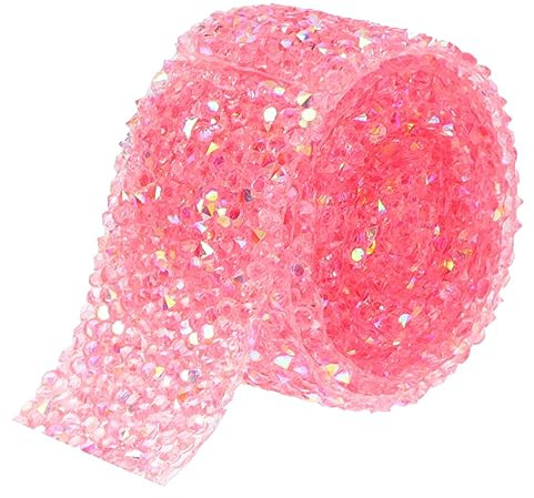 HAPINARY 1 Rolle Klebebohrer Auto Dekoration Aufkleber Bling Kristalldiamantband Nähen Diamantband Diy Aufkleber Mit Strasssteinen Und Edelsteinen Banderole Glas Perlen Braut