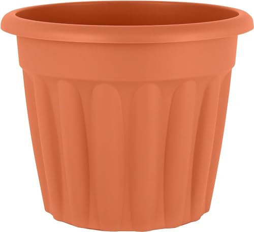 50cm Large Plastic Planter - 42L Litre Lightweight & Weather Resistant | Durable Design Gardening Tub Decorative Flower Pot Plant Herb Suitable for Indoor or Outdoor Use (Terracotta)