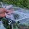NIANXINN Wetterfeste Abdeckplane,Wasserdichte Transparente PVC Plane mit Ösen,0,35mm Reißfest Regenschutz Vorhang Für Außenbereich,Gartenmöbel,Gewächshaus,Anpassbar (170cm x 200cm)