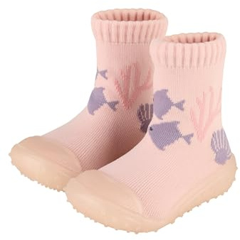 Sterntaler Adventure Socks Meerestiere - Baby und Kindersocken mit profilierter Gummisohle - bequeme Sockenschuhe aus schnelltrocknendem Material - Mädchen Indoor Outdoor Schuhe - zartrosa, Größe 20