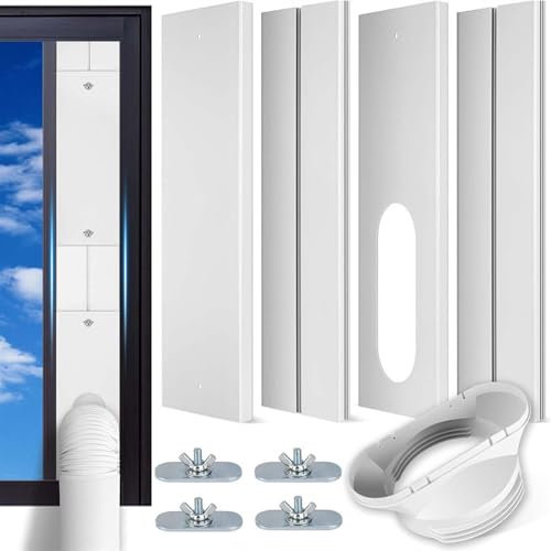 ZXLVCU Kit Ventana Aire Acondicionado Portatil, Adaptador Ventana Aire Acondicionado para Tubos de 5.1/5,9in de diámetro (67-220cm Length + 16cm Width,Universal Connector 15cm/13cm)