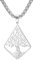 kkjoy Collier Rhombique Arbre de Vie en Acier inoxydable Collier Pendentif Arbre de Vie de Famille Inspiré par la Nature Bijoux Spirituels pour Femme Homme