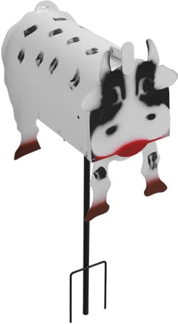 Pyhodi Kuh-Briefkasten, Hochwertige, Wetterfeste Tier-Briefkastenabdeckung für den Außenbereich, Wasserdicht, Sonnenbeständig, Großzügiger Innenraum, Briefkastenständer mit