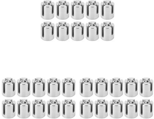 30 Pz M8 Morsetto per Cavo Incrociato Fune Raccordi per Asta Morsetti a Croce in Acciaio Inossidabile Foratura Richiesta Clip 3mm