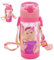 PLNVNVP 500ml Borraccia per Bambini con Cannuccia, Barbi Principessa Borraccia, Rosa Borraccia Bambini, Bottiglia d'Acqua a Prova di Perdita con Cinturino, per Asilo o Scuola, Sport