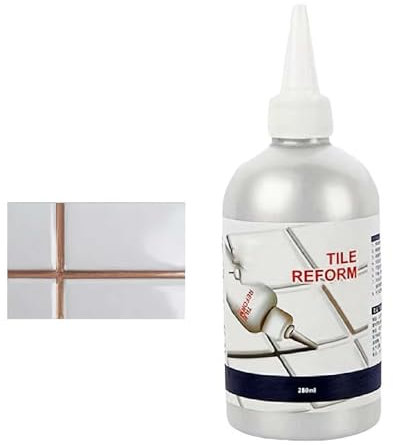 Tile Grout Repair Kit,Waterproof Tile Gap Repair Filler 280ml,Repair and Renew Tile Joints,Fast Drying Grout Filler and Sealer for Bathroom,Kitchen Tile Joints (brown)