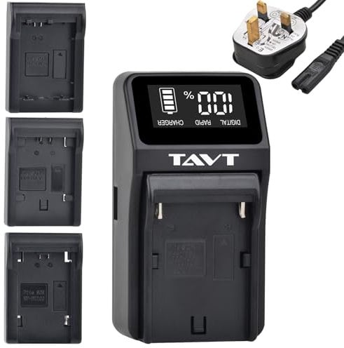TAVT NP-FZ100 Battery Charger for Sony NP-FW50 NP-F970 NP-FM50 NP-FM70 FX3, FX30, A7 III, A7C, A7C R, A7C II, A9, A9 II, ZV-E1 ZV-E10 A7II A7RII A7SII A7R A5000 A6000 A6500 A6300, NEX-3, NEX-5