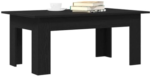 vidaXL Coffee Table Black Oak 100 x 60 x 42 cm Engineered Wood | Sleek and stylish modern look, Tough engineered wood build, Great for serving coffee and showing off your stuff