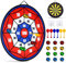 29 Reversible Dartscheibe für Kinder, Outdoor Spielzeug ab 3 4 5 6 7 8 9 10 Jahre Junge Mädchen Outdoor Spiele für Kinder Wurfspiel Geschenk Mädchen Junge 3-10 Jahre Garten Kinderspielzeug