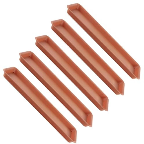 Baoblaze 5x Plant Saucers Plant Trays Rectangular Plants Pot Saucers Flower Pot Drainage Tray for Windowsill Indoors Outdoor,Red-48 * 14.5 * 2.3cm