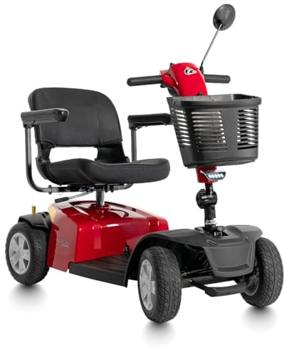 Rascal Conquest 4-Wheel Heavy-Duty Outdoor Mobility Scooter, Long-Range Battery-Powered Electric Travel, 350lb Capacity, Battery Included