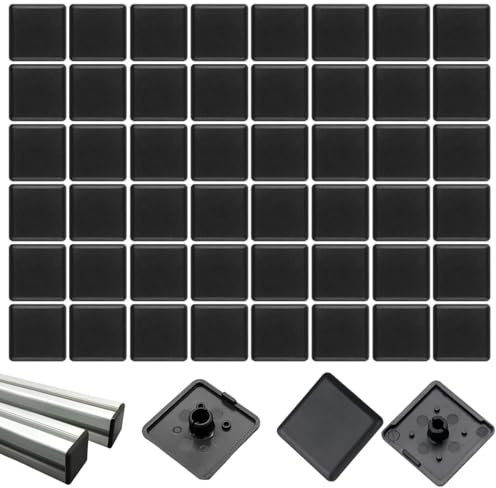 Alfven Aluminium Profil 3030 Endkappe, 50 Stück Aluprofil Kappe Profil Endkappe Kunststoff Aluminium-Profil-Abdeckkappen für Alu-Konstruktionsprofil