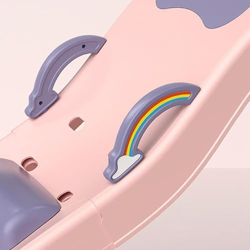Naroote Shampoo-Stuhl mit Verstellbarem Kissen, Stabiles -Shampoo-Bett für Babys, Faltbarer Haarwaschstuhl für Einfache Lagerung, PP-Material (PINK)