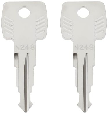 YINETTECH 2X Replacement Key N248 Compatible with Thule for Roof Racks Bike Carriers Roof Boxes Towbar Carriers