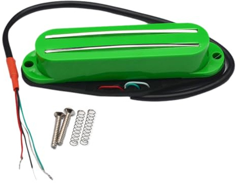 Buhdjfnke Geeignet für E-Gitarren-Tonabnehmer, Sechs-Saiter-E-Gitarren-Humbucker und Dual-Rail-Blade-Tonabnehmer, Grün