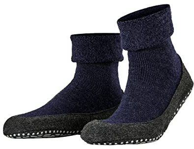 FALKE Herren Stoppersocken Cosyshoe M Hp Wolle rutschhemmende Noppen 1 Paar, Blau Dark Blue 6680, 43/44 EU