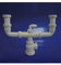 WOLFPACK 4110500 Siphon double avec écrou de serrage T-45 1 1/2 Cranberry