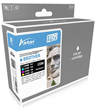 Astar AS44240 Tintenpatrone kompatibel zu BROTHER MFCJ6510, 1 x 15 ml, schwarz/cyan/magenta/gelb