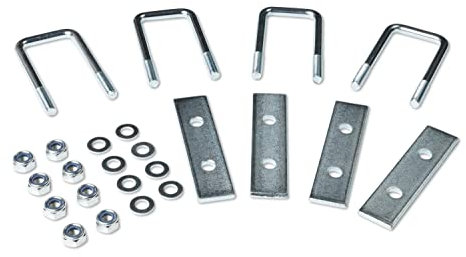 4 U-Bügel Halterungen, Befestigungssatz für Deichselbox, Halter für Staubox, Werkzeugkasten, Montagesatz MON3004