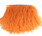 Sowder Straußenfeder-Borte, Fransen mit Satinband, für Kleidung, Kostüme, Nähen, Dekoration, 183 cm Orange