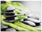 ARTLAND Wanddeko Leinwand Bilder Wandbild 80x60 cm Asien Zen Spa Steine Bambus Asiatisch Wellness T5WD