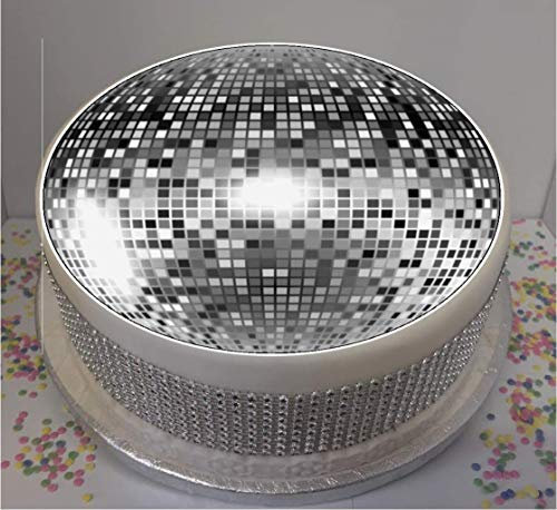 Glitter Ball 8 Edible Icing Cake Topper Birthday