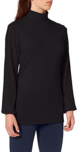Trigema Damen Rollkragenpullover 585010, Schwarz (Schwarz 008), 40 (Herstellergröße: M)