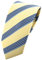 TigerTie - schmale Designer Krawatte in gelb blassgelb blau schwarz silber gestreift