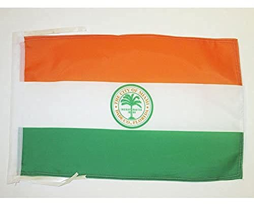 AZ FLAG - Flagge Miami - 45x30 cm Mit Kordel - Miami Fahne 30 x 45 Cm - Flaggen