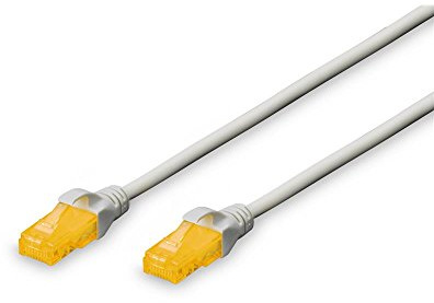 DIGITUS LAN cable Cat 6A – 10 m – U/UTP unshielded – 10 Gbit/s – 500 MHz – PoE+ – AWG 26/7 – LSZH – RJ45 network cable – patch cable – compatible with Cat6 and Cat7 – grey | 10Gbps - PoE+ - AWG 26/7 - LSZH - RJ45 network cable patch cable - Compatible with Cat 6 and Cat 7