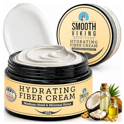 Hair Styling Fiber for Men – Best Pliable Molding Product with Medium Hold & Minimal Shine – For Modern Hairstyles – Thickens, Texturizes & Increases Fullness in Thinning Hair - 2 OZ – Smooth Viking
