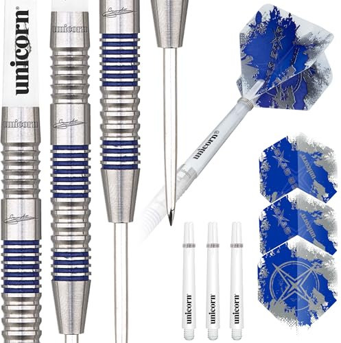 Unicorn Silver Star Gary Anderson Steel Dart, 80% Tungsten, 24g