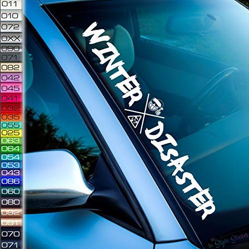 Aufkleber Winterauto Winter Disaster-ESP Schneemann Autoaufkleber Frontscheibe Sticker Tuningaufkleber Winterhure