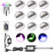 YZGWZLD RGB Terrassen Einbaustrahler Terrassenbeleuchtung 10er Set LED Bodeneinbaustrahler IP65 wasserdicht für außen innen Garten Holzbrücke Pool Holzdeck inkl. 12V Netzteil mini Einbauspots