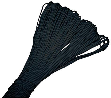 U.W. 10 Meter 3mm Rundgummi Gummiband Elastikband Gummi Gummilitze Gummikordel (schwarz)