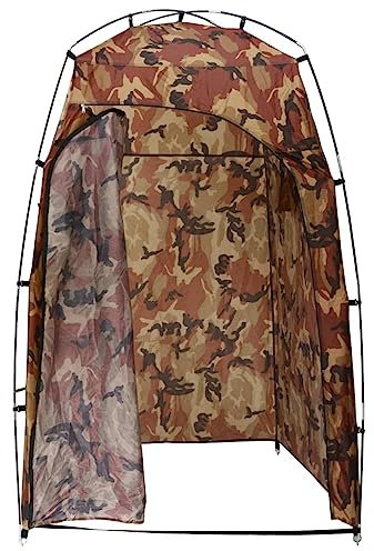 vidaXL Dusche WC Umkleidezelt mit 2 Ablagefächern Duschzelt Toilettenzelt Zelt Beistellzelt Lagerzelt Camping Umkleidekabine Tarnmuster