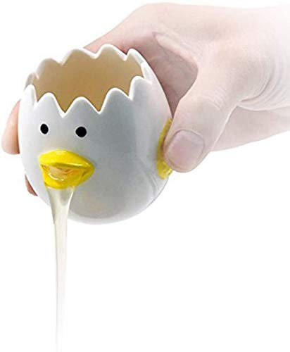 Keramik Eiertrenner, Bprtcra küken Eiertrenner Eigelb Weiß Separator Eidotter-Trenner Küche Gadget Kochen Eierseparator Haushalt Backen-Werkzeug (Yellow)