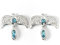 Hogwarts Ravenclaw Diadem-Ohrstecker aus Sterlingsilber, Sterling Silber, Kristall