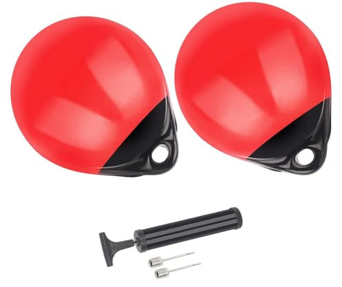 YLVERX 1 Paar Bojen für Boote, Marine-Qualität, aufblasbar, Vinyl, rund, Pontonboot, Kotflügel, Boots-Stoßstangen zum Andocken, Dock-Posen, Angelmarkierungsbojen/Schwimmbojen/Ankerball