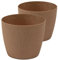 Tymar Blumentopf, 2er-Pack, Runde Form, Übertopf ((2pack) Holz, ø 25,5 cm)