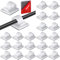 60 Stück Mini Kabelclips Selbstklebende Kabelklemmen Kabel Organizer Clips Außen Kabelhalter Kabel Management Lichterkette Befestigung für Zuhause Büro Auto Tisch (Weiß, S)