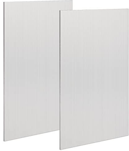 2 piezas de chapa de aluminio 6061 T651 de 6 pulgadas x 12 pulgadas x 1/16 pulgadas de placa plana de aluminio delgada cubierta con película protectora, placa de metal rectangular tratada, 1,5 mm