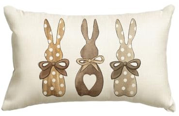 Artoid Mode DREI Hasen Ostern Kissenbezug, 30x50 cm Winter Frühling Saisonnal Zierkissenbezug Couch Wohnzimmer Deko