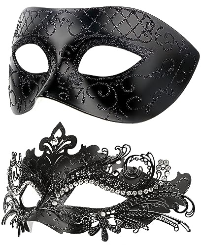 Hoshin Venezianische Maske für Damen und Herren, Maskenball Masken Fasching Kostüm für Ball Venedig Halloween